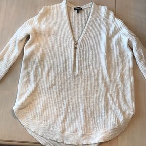 White 3/4 Quarter Sleeve Sweater